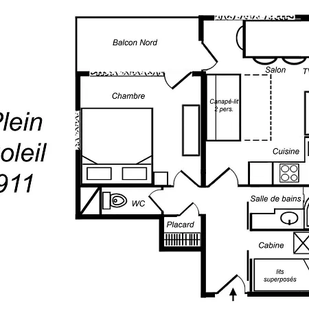 Apartment 2 Pieces 6 Pers. Aux Allues - Skis Aux Pieds, Proche Commerces, Balcon, Wifi. - Fr-1-182-188